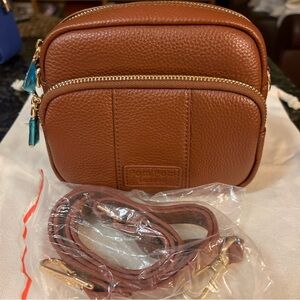 NWT Pom Pom London Original mini crossbody bag in Chestnut.